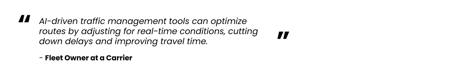 Pull quote of logistics pro about KPI management
